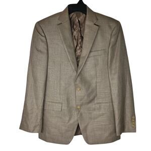 Lauren Ralph Lauren Mens 38R Blazer Casual Sport Jacket Suit Neutral Tan Brown